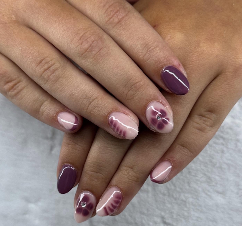 Nynynails-Purple hearts